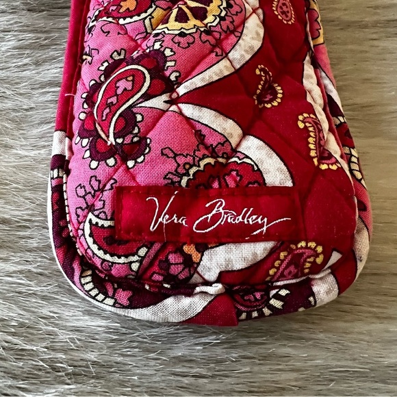 VERA BRADLEY Rosy Posey 2012 Double Eye Case Red Floral Quilted Travel Y2K - Picture 6 of 9